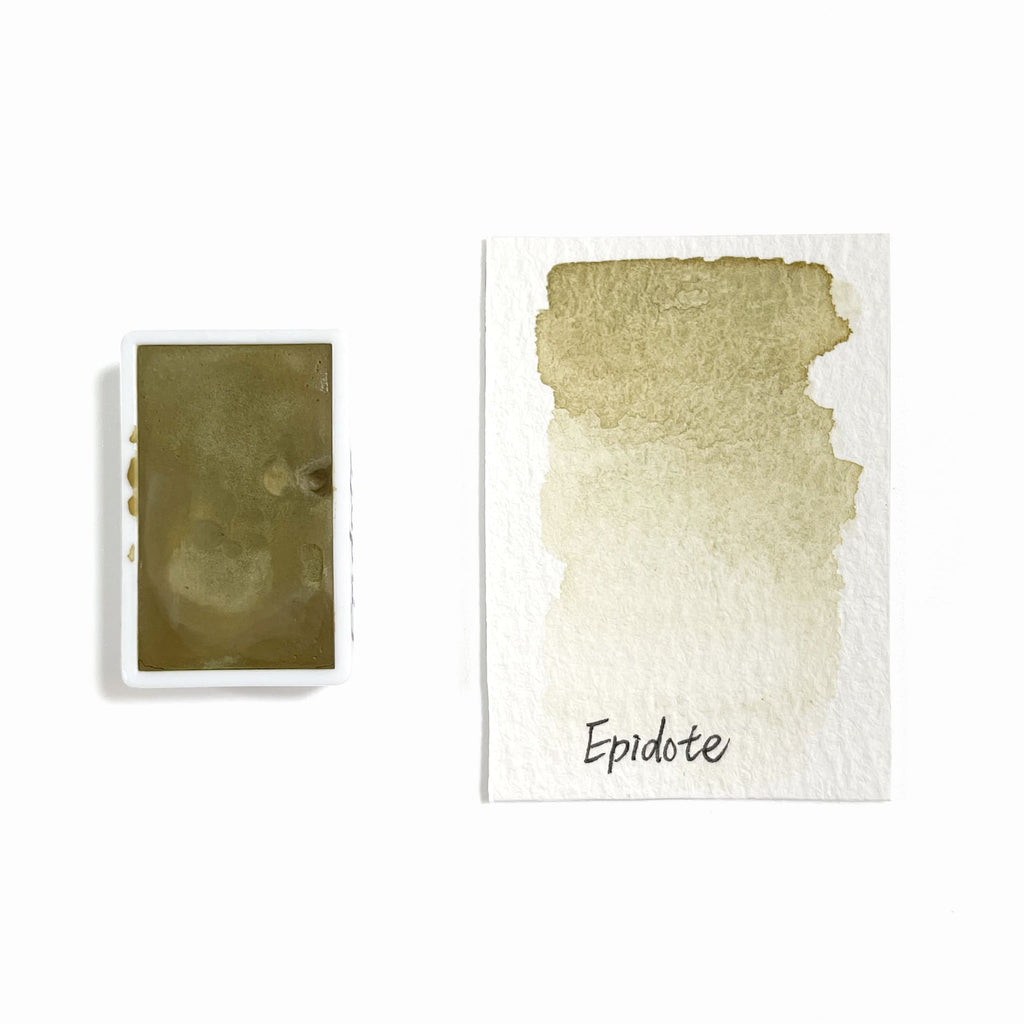 Epidote PG23 - Artist Grade Handmade Honey Based Watercolor Paint Full Pan 3.2ml L'oeil loeilart