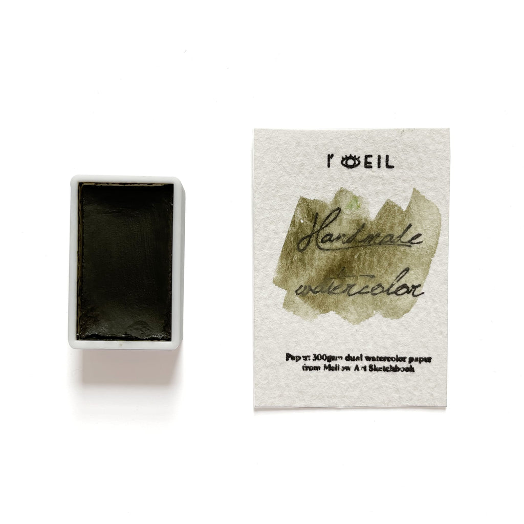 Green Earth Deep PG23 - Artist Grade Handmade Honey Based Watercolor Paint Full Pan 3.2ml - Loeil Art Supplies | for creative you