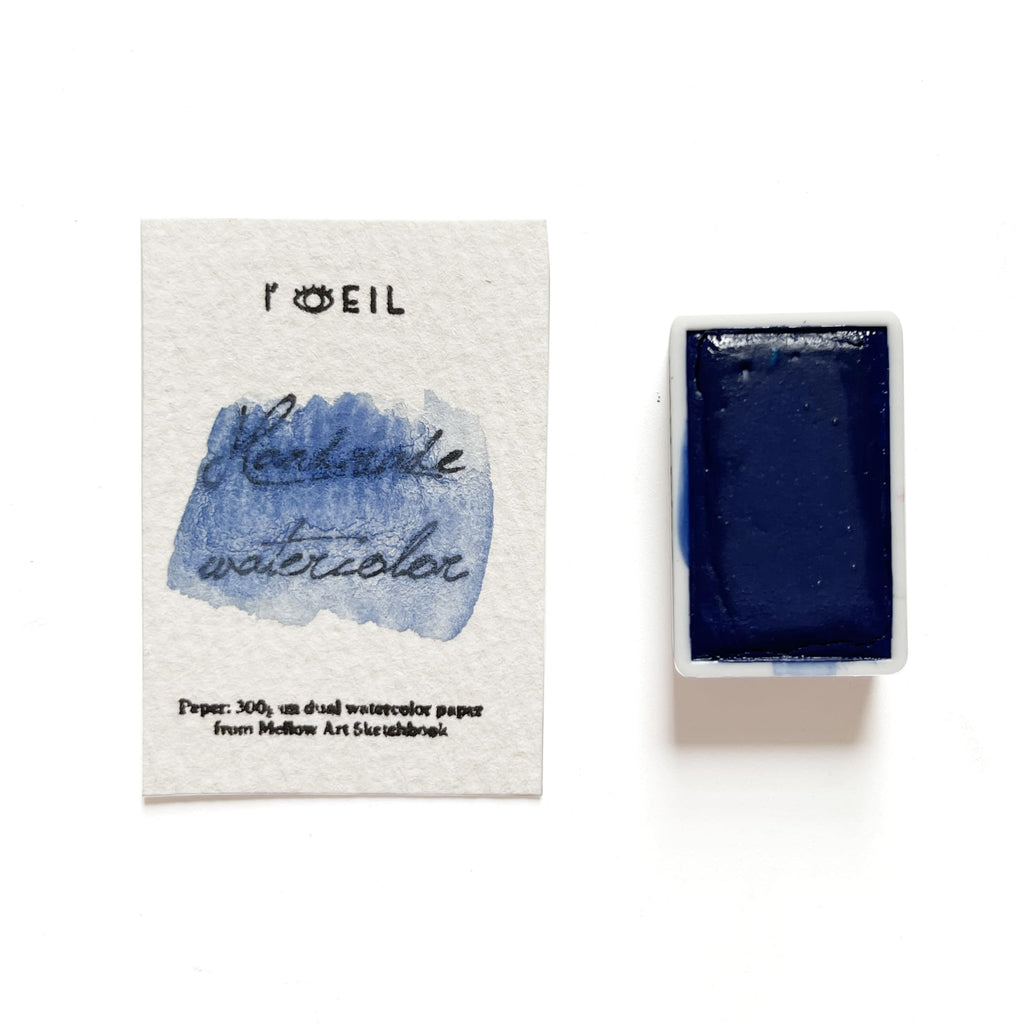 HAN Blue - Artist Grade Handmade Honey Based Watercolor Paint Full Pan 3.2ml - Loeil Art Supplies | for creative you