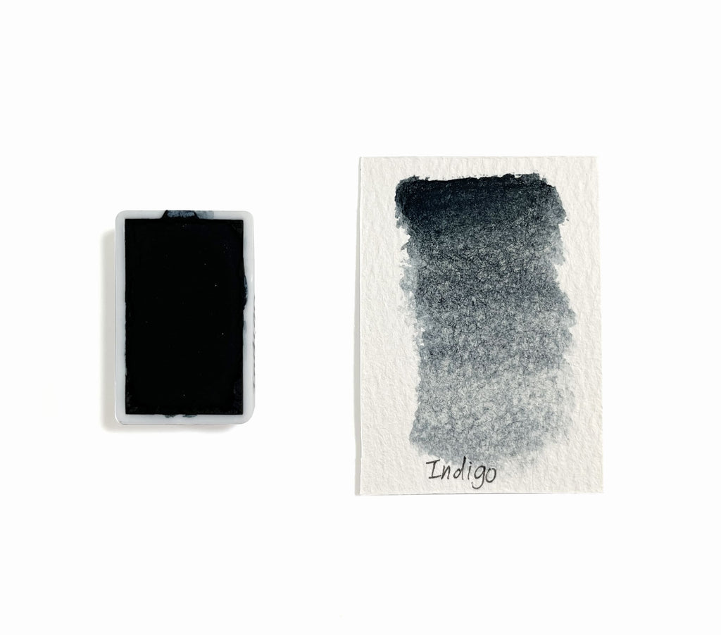 Indigo PB60 - Artist Grade Handmade Honey Based Watercolor Paint Full Pan 3.2m L'oeil loeilart