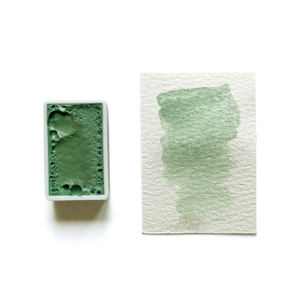Malachite - Artist Grade Handmade Honey Based Watercolor Paint Full Pan 3.2ml L'oeil loeilart