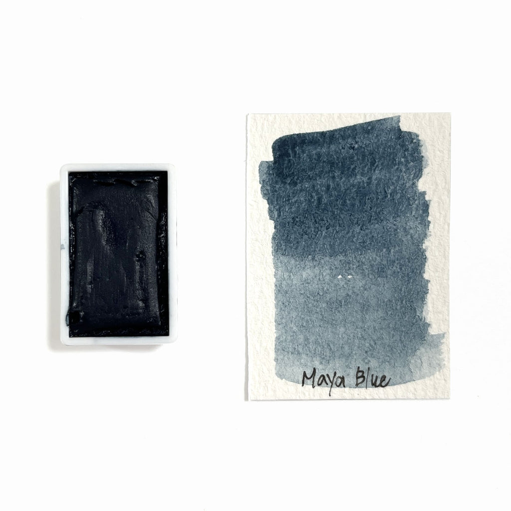 Maya Blue PB82 - Artist Grade Handmade Honey Based Watercolor Paint Full Pan 3.2ml L'oeil loeilart