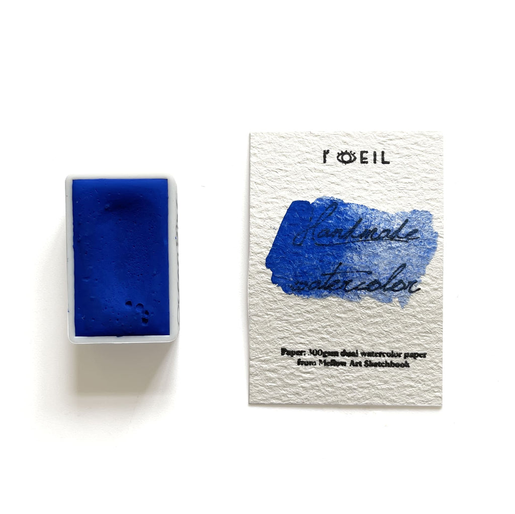 Ocean Blue - Artist Grade Handmade Honey Based Watercolor Paint Full Pan 3.2ml L'oeil loeilart
