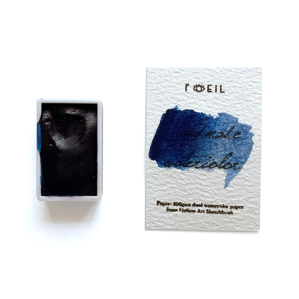 Phthalocyanine Blue PB17 - Artist Grade Handmade Honey Based Watercolor Paint Full Pan 3.2ml L'oei loeilart