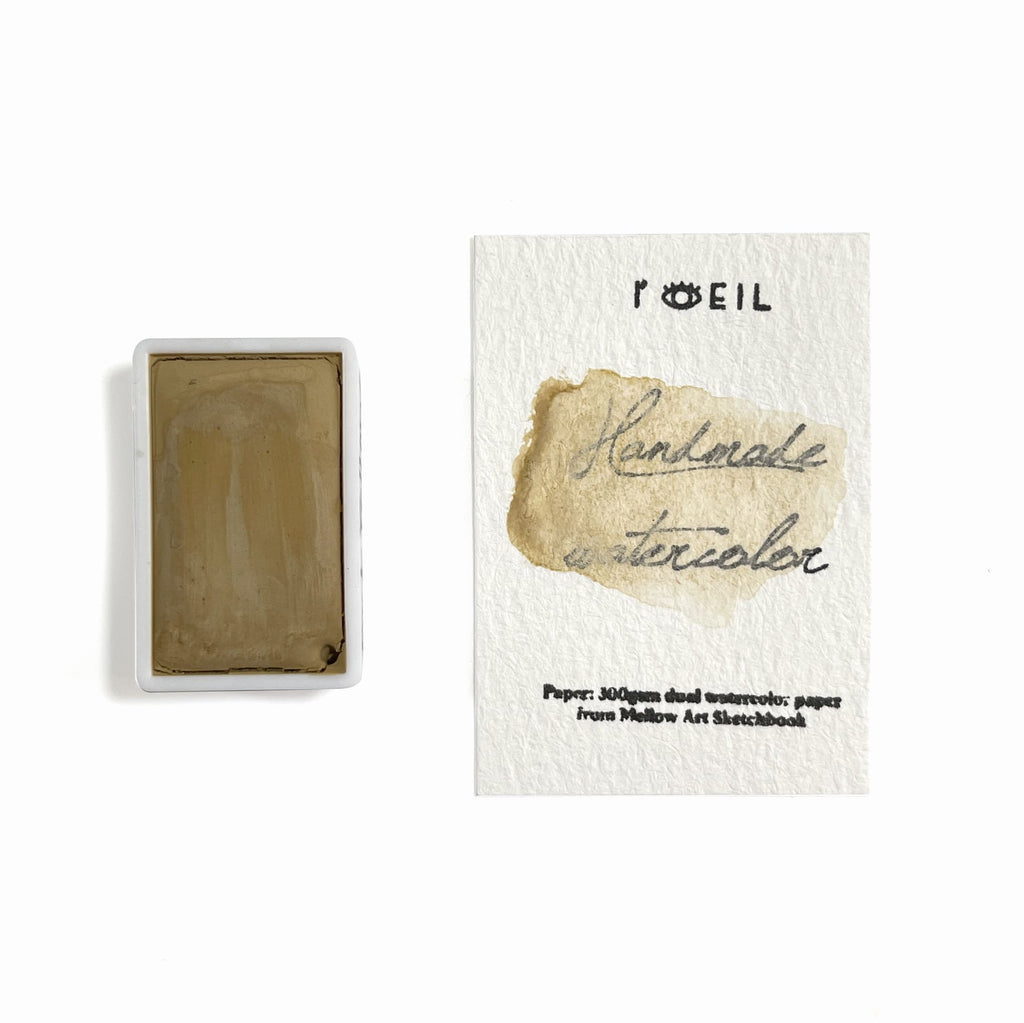 Rock Yellow - Artist Grade Handmade Honey Based Watercolor Paint Full Pan 3.2ml L'oeil loeilart